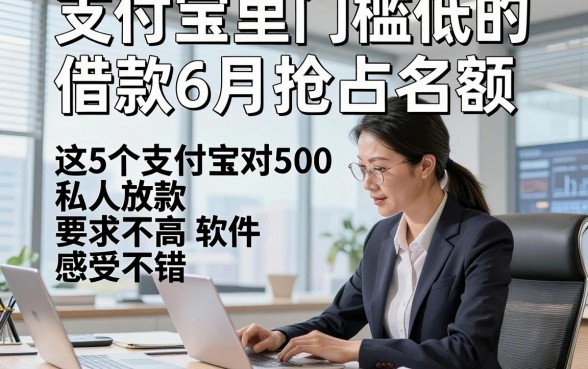 支付宝里门槛低的借款6月抢占名额，这5个支付宝对500私人放款要求不高软件感受不错
