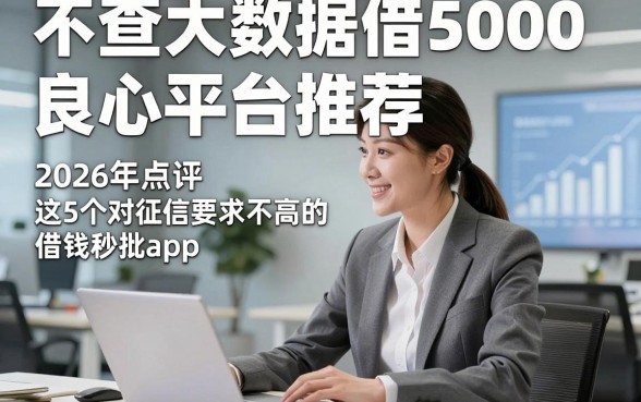 不查大数据借5000良心平台推荐，2026年点评​这5个对征信要求不高的借钱秒批app