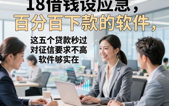 18借钱应急百分百下款的软件，这五个贷款秒过对征信要求不高软件够实在
