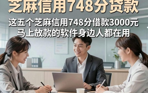 芝麻信用748分贷款，这五个芝麻信用748分借款3000元马上放款的软件身边人都在用