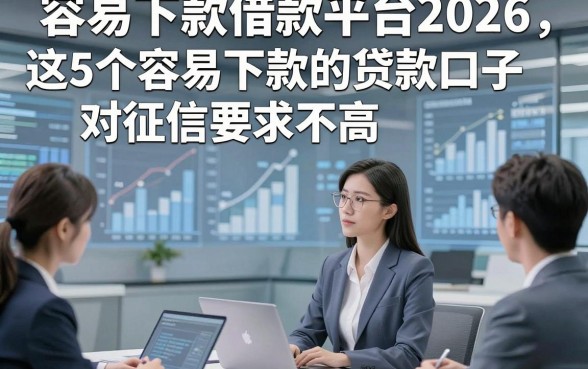 容易下款借款平台2026，更新​这5个容易下款的贷款口子对征信要求不高