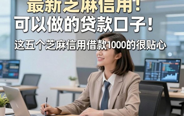 最新芝麻信用可以做的贷款口子！这五个芝麻信用借款1000元秒下款口子真的很贴心