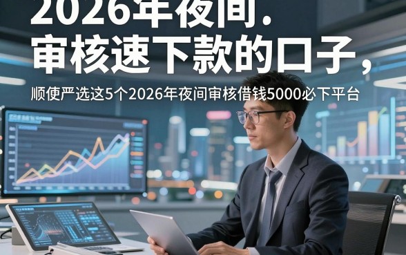 2026年夜间审核速下款的口子，顺便严选这5个2026年夜间审核借钱5000必下平台