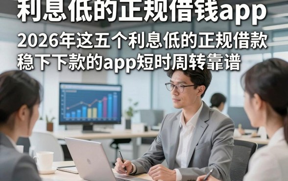 利息低的正规借钱app，2026年这五个利息低的正规借款稳下款的app短时周转靠谱