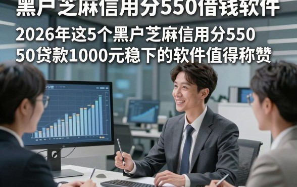 黑户芝麻信用分550借钱软件，2026年这5个黑户芝麻信用分550贷款1000元稳下的软件值得称赞