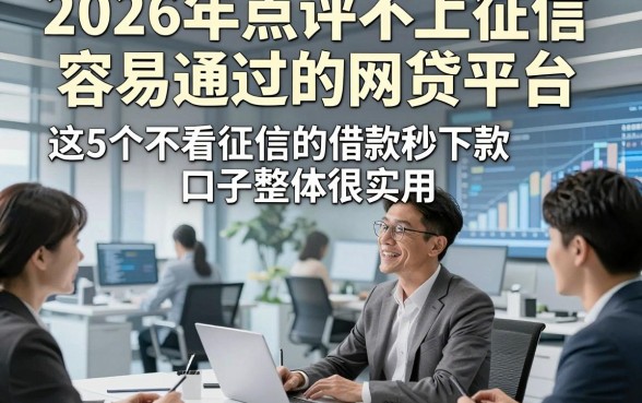 2026年点评不上征信容易通过的网贷平台，这5个不看征信的借款秒下款口子整体很实用