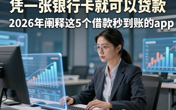 凭一张银行卡就可以贷款，2026年阐释这5个借款秒到账的app