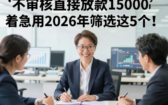不审核直接放款15000着急用2026年筛选这5个！本文为您全面甄选！