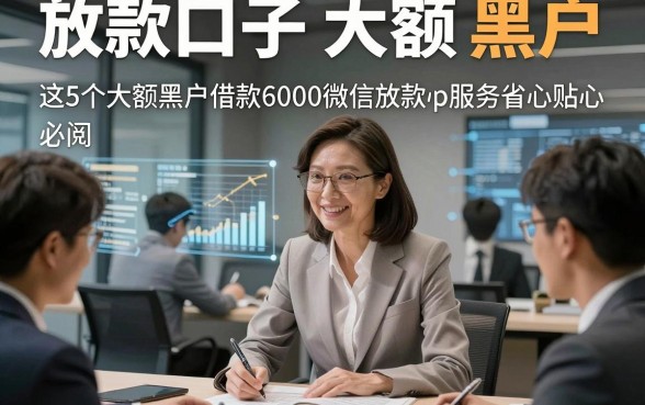 放款口子 大额 黑户，必阅​这5个大额黑户借款6000微信放款app服务省心贴心