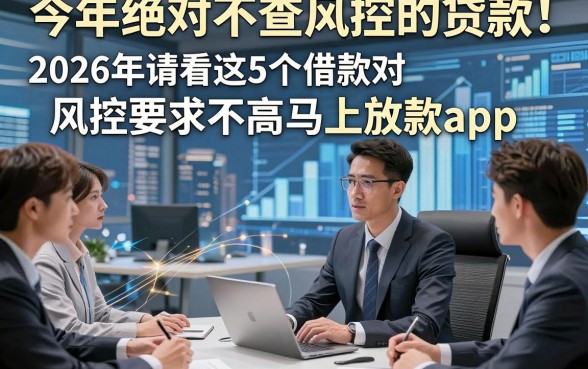 今年绝对不查风控的贷款！2026年请看这5个借款对风控要求不高马上放款app