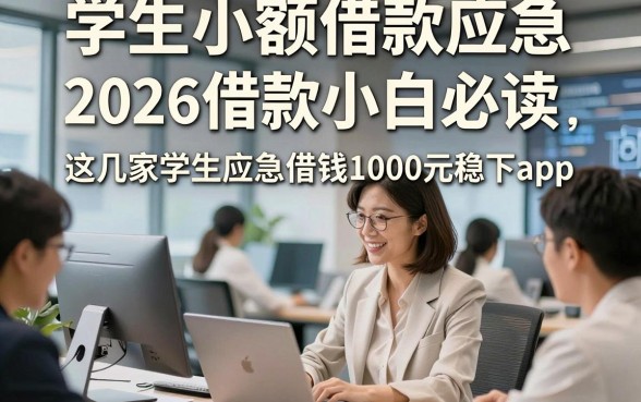 学生小额借款应急，2026借款小白必读这几家学生应急借钱1000元稳下app