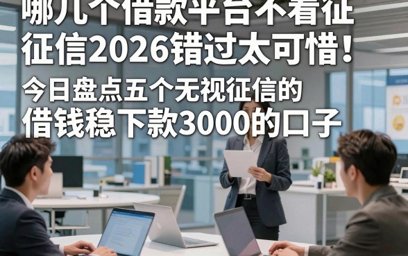 哪儿个借款平台不看征信2026错过太可惜！今日盘点五个无视征信的借钱稳下款3000的口子