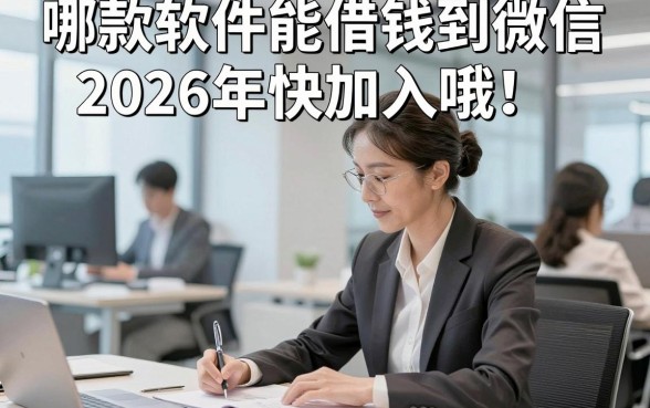 哪款软件能借钱到微信2026年快加入哦！清点​这5个贷款对要求不高自动放款的软件