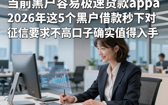 当前黑户容易极速贷款app，2026年这5个黑户借款秒下对征信要求不高口子确实值得入手