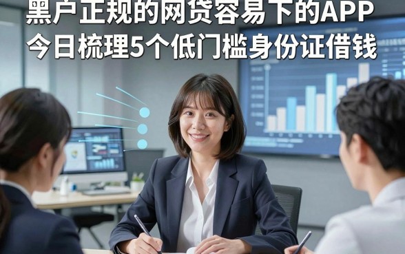 黑户正规的网贷容易下的APP，今日梳理5个低门槛身份证借钱