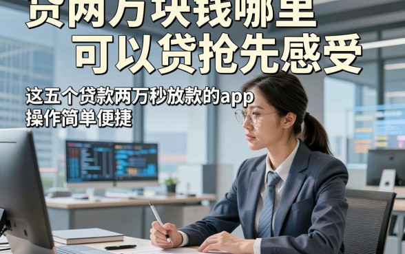 贷两万块钱哪里可以贷抢先感受，这五个贷款两万秒放款的app操作简单便捷