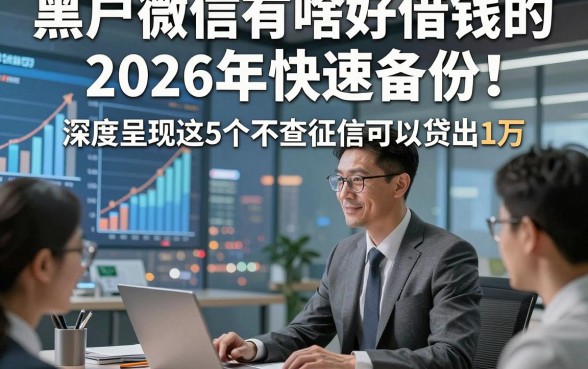 黑户微信有啥好借钱的2026年快速备份!深度呈现这5个不查征信可以贷出1万