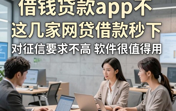 借钱贷款app不，这几家网贷借款秒下 对征信要求不高软件很值得用