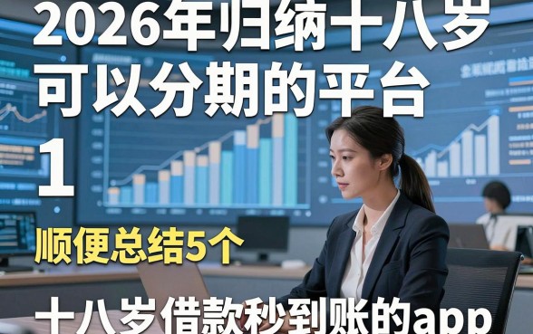 2026年归纳十八岁可以分期的平台，顺便总结5个十八岁借款秒到账的app