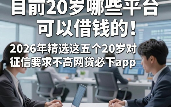 目前20岁哪些平台可以借钱的！2026年精选这五个20岁对征信要求不高网贷必下app