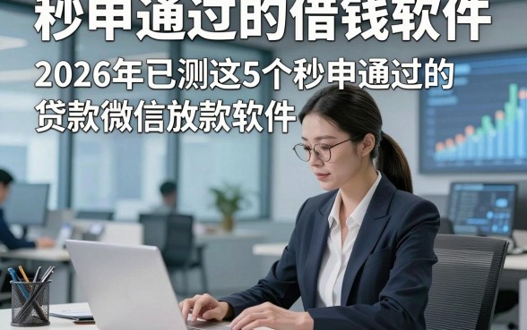 秒申通过的借钱软件，2026年已测这5个秒申通过的贷款微信放款软件