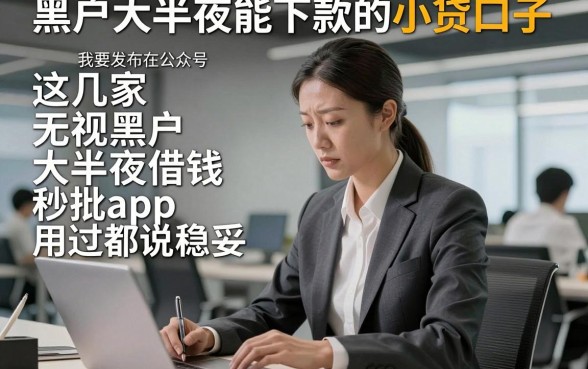 黑户大半夜能下款的小贷口子，这几家无视黑户大半夜借钱秒批app用过都说稳妥