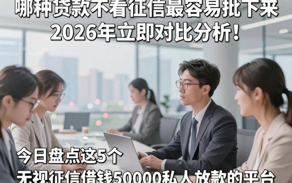 哪种贷款不看征信最容易批下来2026年立即对比分析！今日盘点这5个无视征信借钱50000私人放款的平台