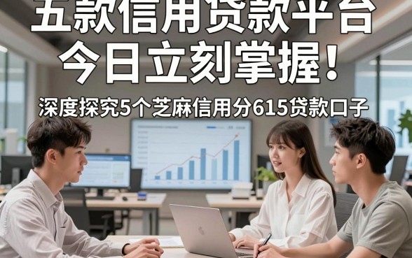 五款信用贷款平台今日立刻掌握！深度探究5个芝麻信用分615贷款口子