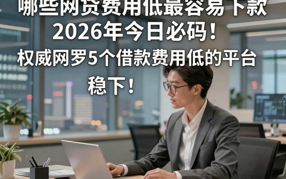 哪些网贷费用低最容易下款2026年今日必码！权威网罗5个借款费用低的平台稳下