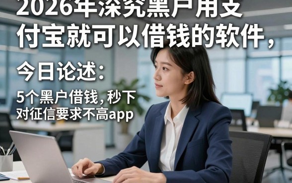 2026年深究黑户用支付宝就可以借钱的软件，今日论述5个黑户借钱秒下对征信要求不高app