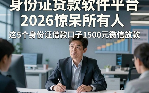 身份证贷款软件平台，2026惊呆所有人‌这5个身份证借款口子1500元微信放款