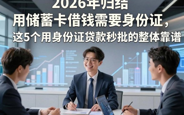 2026年归结​用储蓄卡借钱需要身份证，这5个用身份证贷款秒批的app整体靠谱