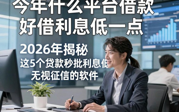 今年什么平台借款好借利息低一点，2026年揭秘​这5个贷款秒批利息低无视征信的软件