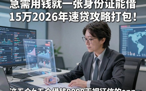 急需用钱就一张身份证能借15万2026年速贷攻略打包！顺便介绍这五个借钱9000无视征信的app