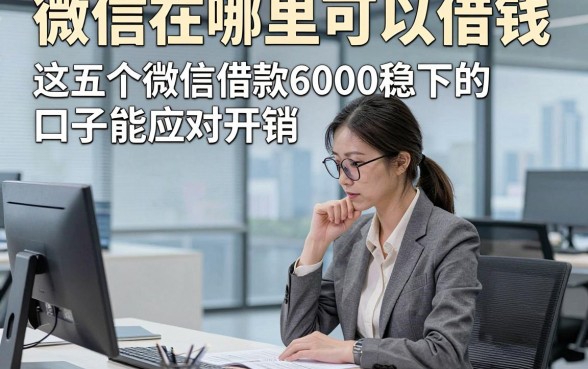 微信在哪里可以借钱，这五个微信借款6000稳下的口子能应对开销