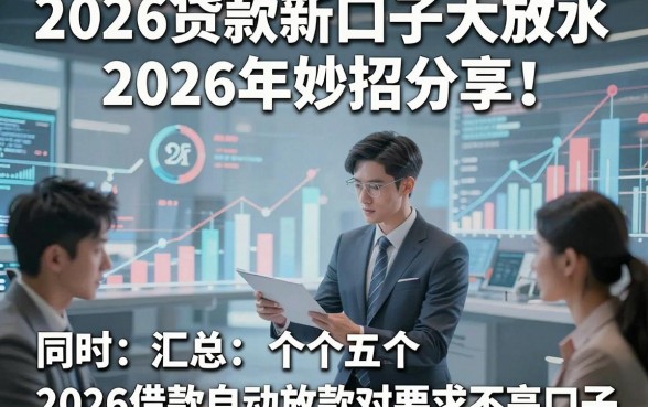 2026贷款新口子大放水2026年妙招分享！同时汇总五个2026借款自动放款对要求不高口子