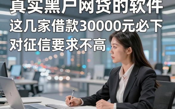 真实黑户网贷的软件，这几家借款30000元必下 对征信要求不高 的app应急很方便