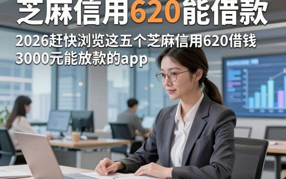 芝麻信用620能借款，2026赶快浏览这五个芝麻信用620借钱3000元能放款的app