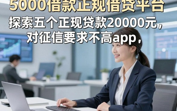 5000借款正规借贷平台，探索五个正规贷款20000元对征信要求不高app