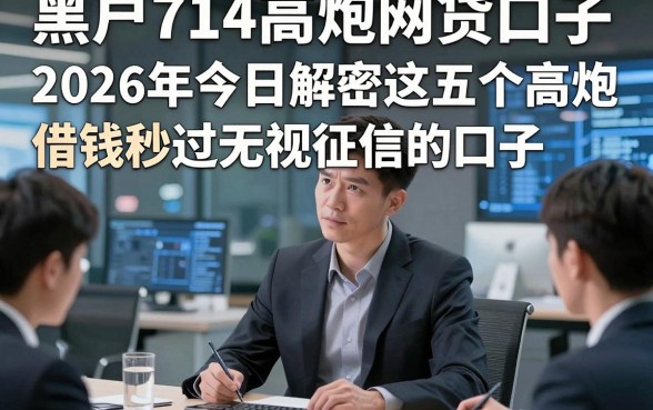 黑户714高炮网贷口子，2026年今日解密这五个高炮借钱秒过无视征信的口子