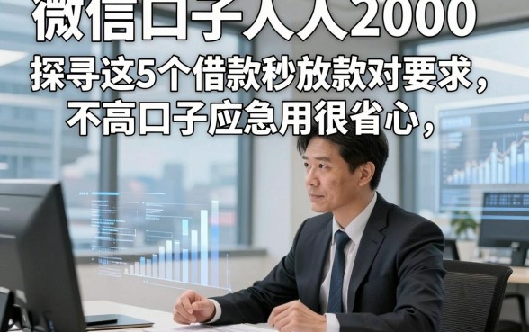 微信口子人人2000，探寻这5个借款秒放款对要求不高口子应急用很省心