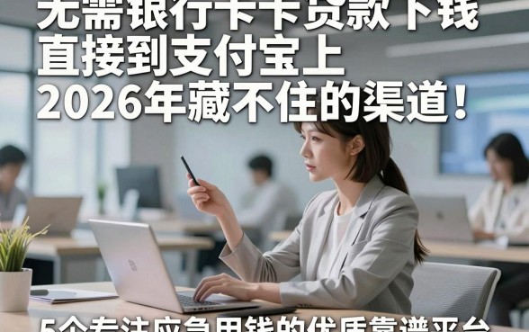 无需银行卡贷款下钱直接到支付宝上2026年藏不住的渠道！本文介绍5个专注应急用钱的优质靠谱平台