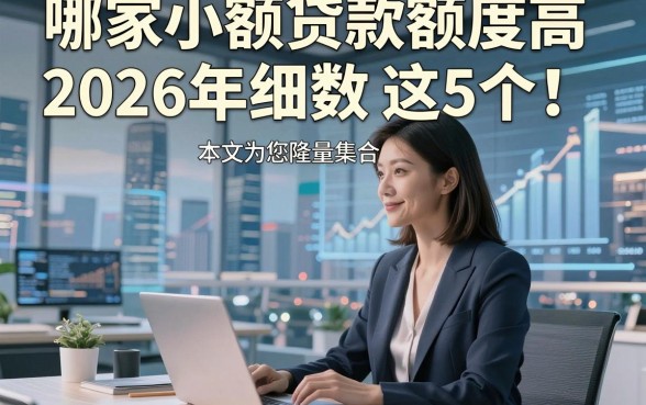 哪家小额贷款额度高2026年细数​这5个！本文为您隆重集合！