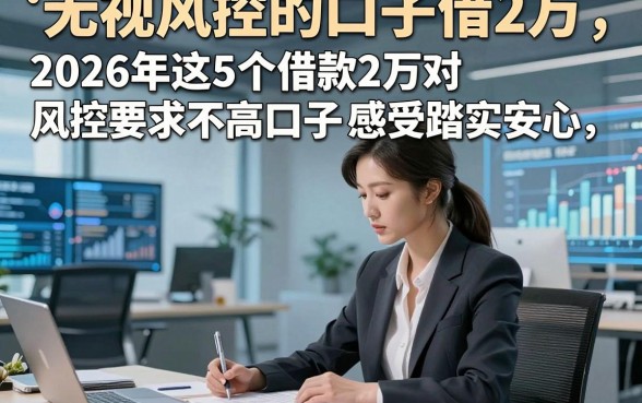 无视风控的口子借2万，2026年这5个借款2万对风控要求不高口子感受踏实安心