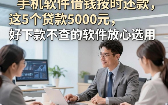 手机软件借钱按时还款，这5个贷款5000元好下款不查的软件放心选用