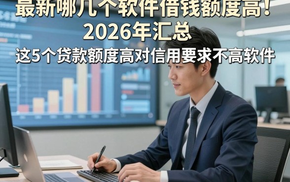 最新哪几个软件借钱额度高！2026年汇总​这5个贷款额度高对信用要求不高软件