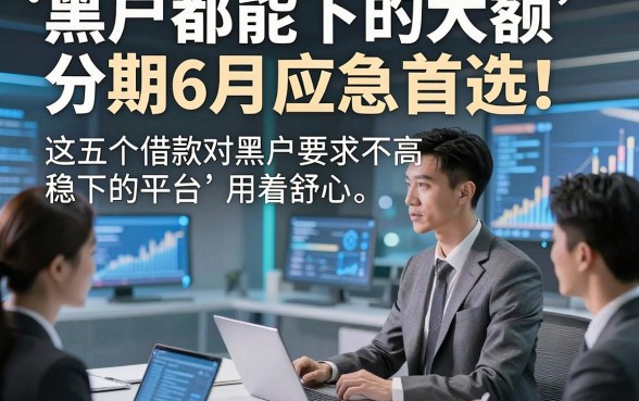 黑户都能下的大额分期6月应急首选！这五个借款对黑户要求不高稳下的平台用着舒心