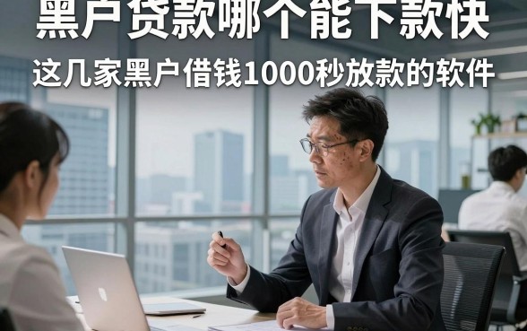 黑户贷款哪个能下款快，讲说​这几家黑户借钱1000秒放款的软件
