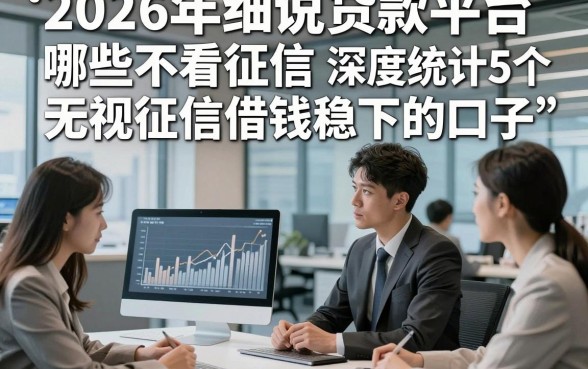 2026年细说贷款平台哪些不看征信，深度统计5个无视征信借钱稳下的口子