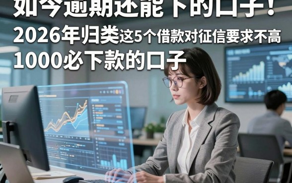 如今逾期还能下的口子！2026年归类​这5个借款对征信要求不高1000必下款的口子